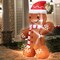 4 Feet Inflatable Gingerbread Man Christmas Decoration with Santa Hat LED Lights Perfect for Outdoor Indoor Holiday Decor Christmas Inflatable Doll Great for Lawn Garden Christmas Party
